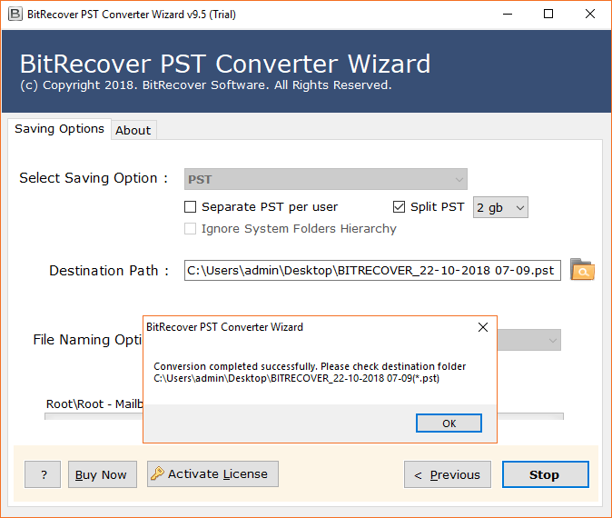 split Outlook PST file into smaller parts 