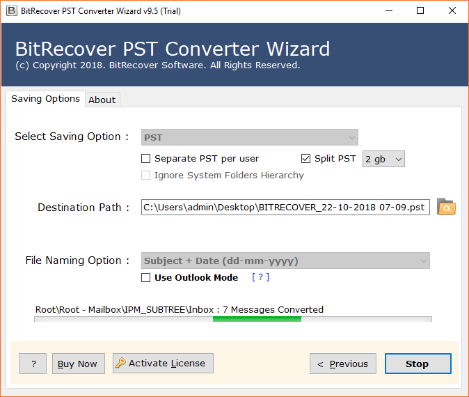 split a large archive.pst file into smaller