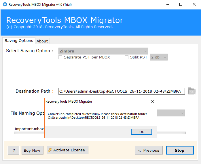 MBOX to TGZ conversion