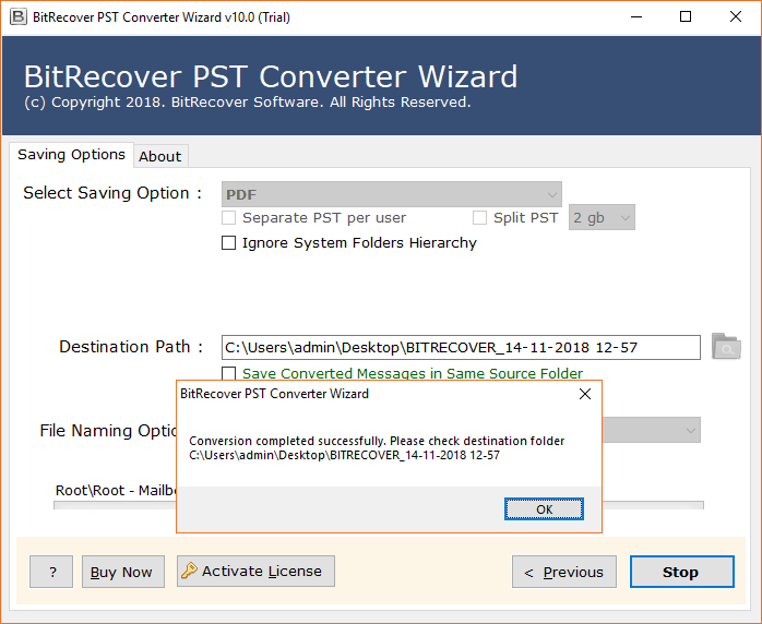 Outlook to PDF conversion