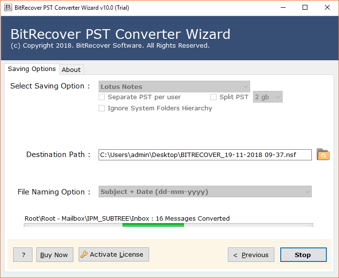 PST to NSF conversion