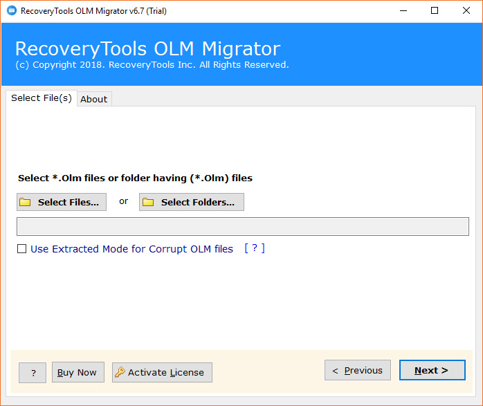 Start OLM to Office 365 Migration Tool