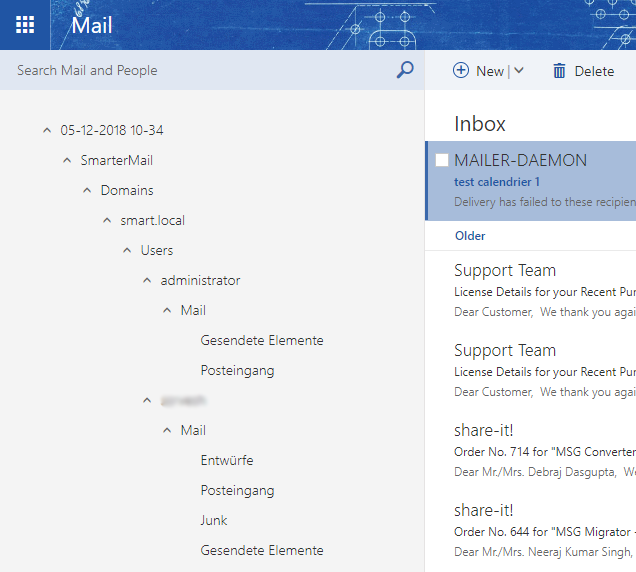 Exchange Server account