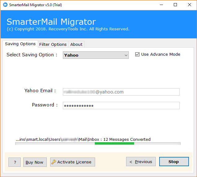 Migrate SmarterMail Server to Yahoo Mail