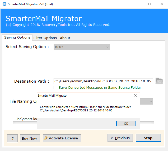 Migrate SmarterMail to MS Word