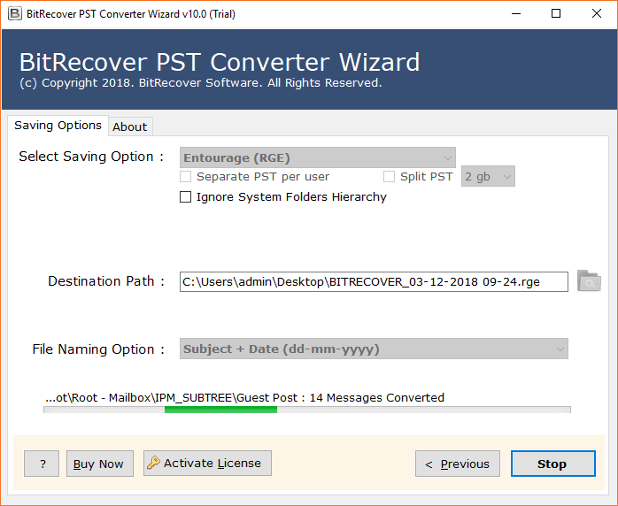 PST to Entourage RGE conversion