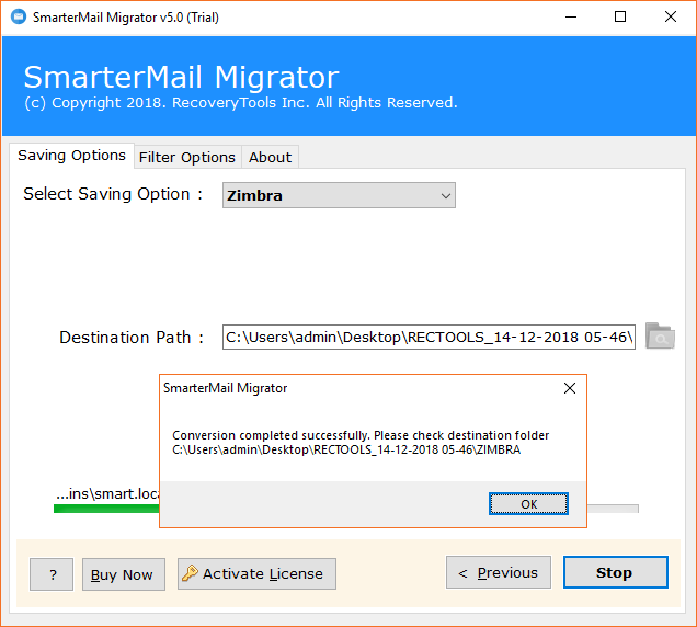 SmarterMail to Zimbra conversion