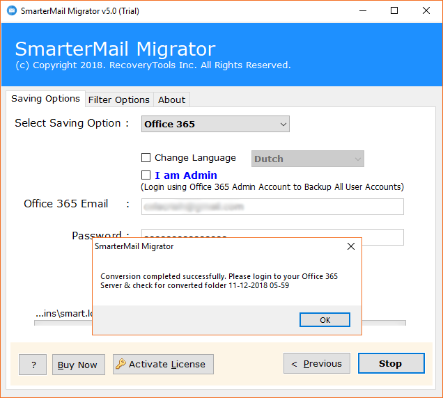 SmarterMail Server to Office 365 conversion