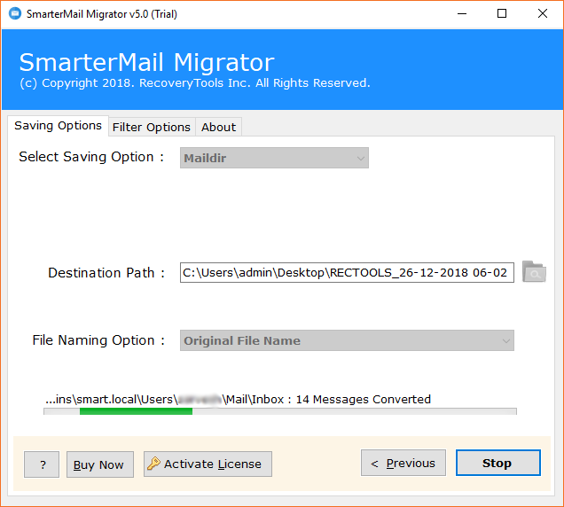 SmarterMail to Maildir migration