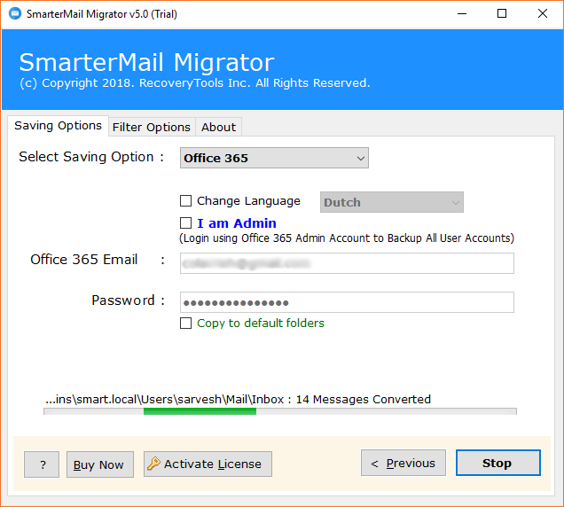 SmarterMail to Office 365 migration