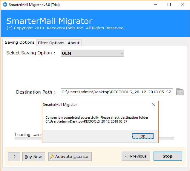 SmarterMail to OLM conversion