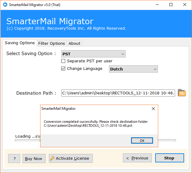 SmarterMail to PST conversion