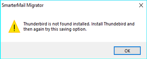 Thunderbird is not found installed