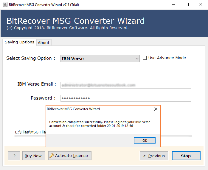 migrate outlook msg to ibm verse