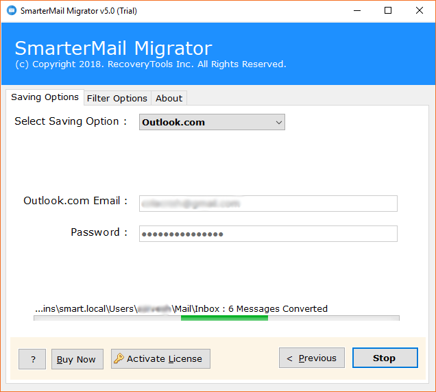 Migrate SmarterMail Server to Outlook.com