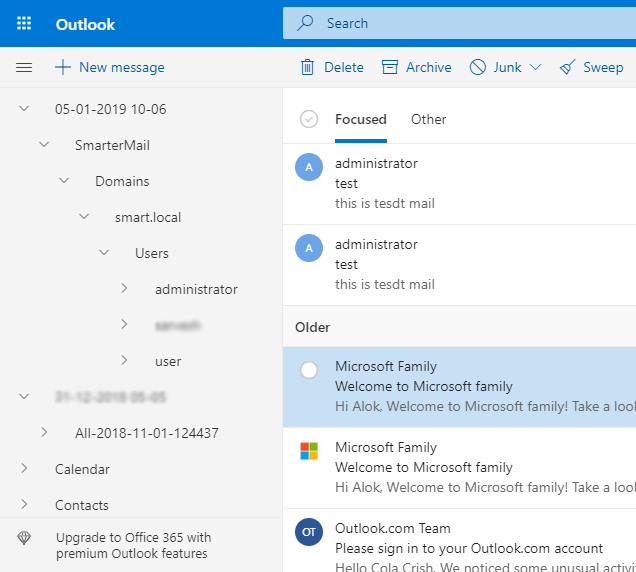 Online Outlook account