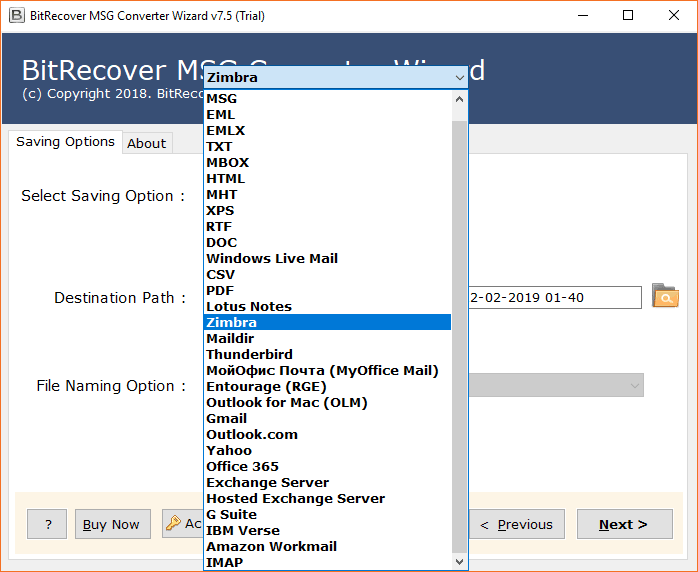 Choose Zimbra