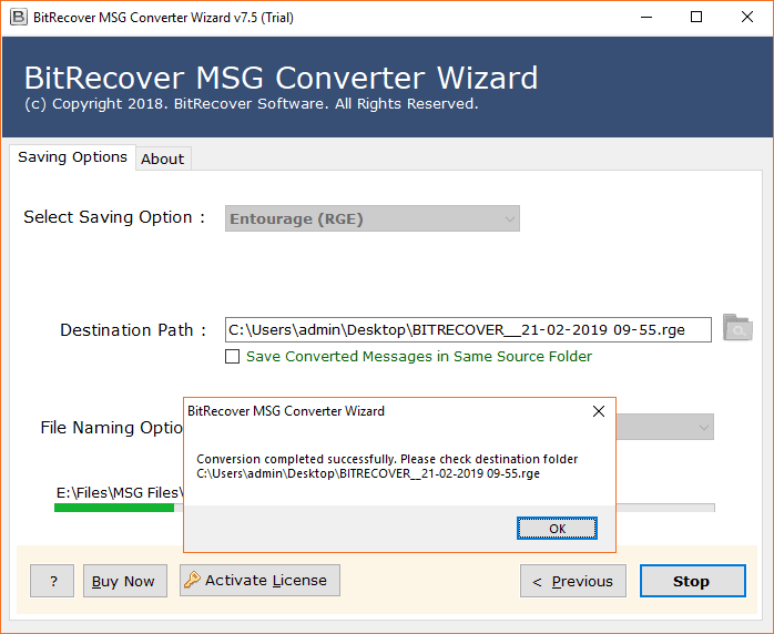 import outlook msg files into entourage