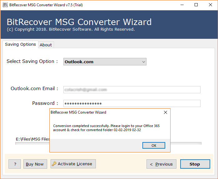 migrate msg files to outlook.com