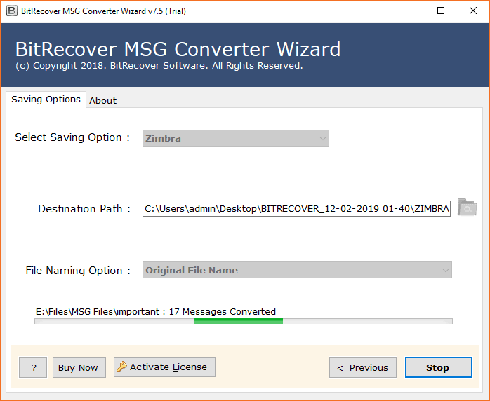 msg to zimbra converter