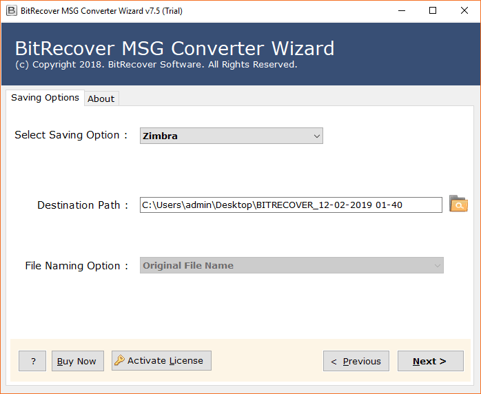 Select Destination Path