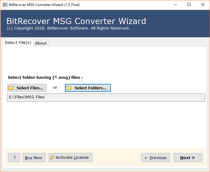 selecting MSG file