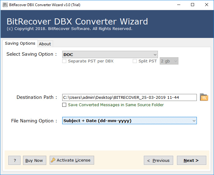 DBX To DOC Converter – Export Outlook Express DBX Files To DOC In Bulk