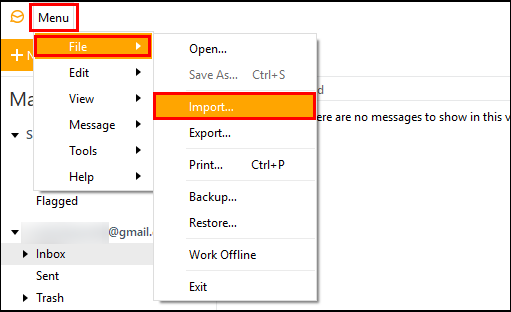 Choose Import option