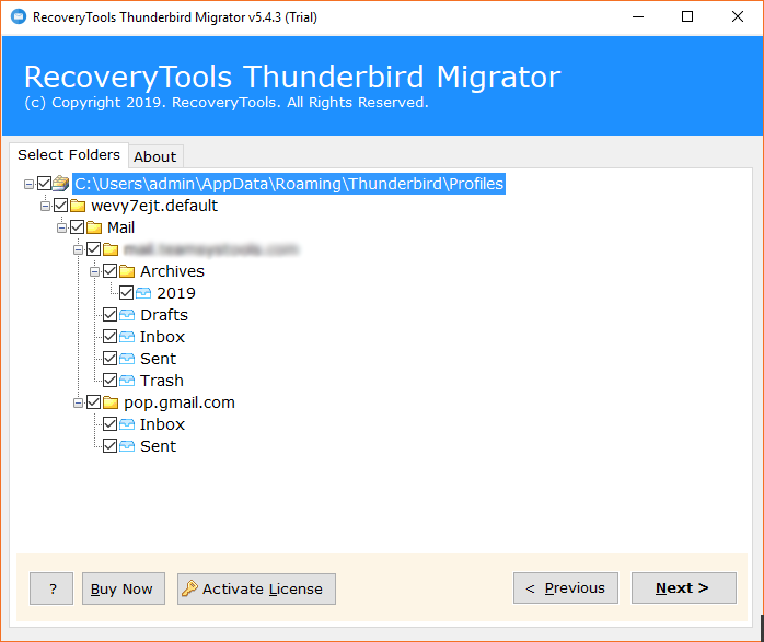 will thunderbird import mailbird folders