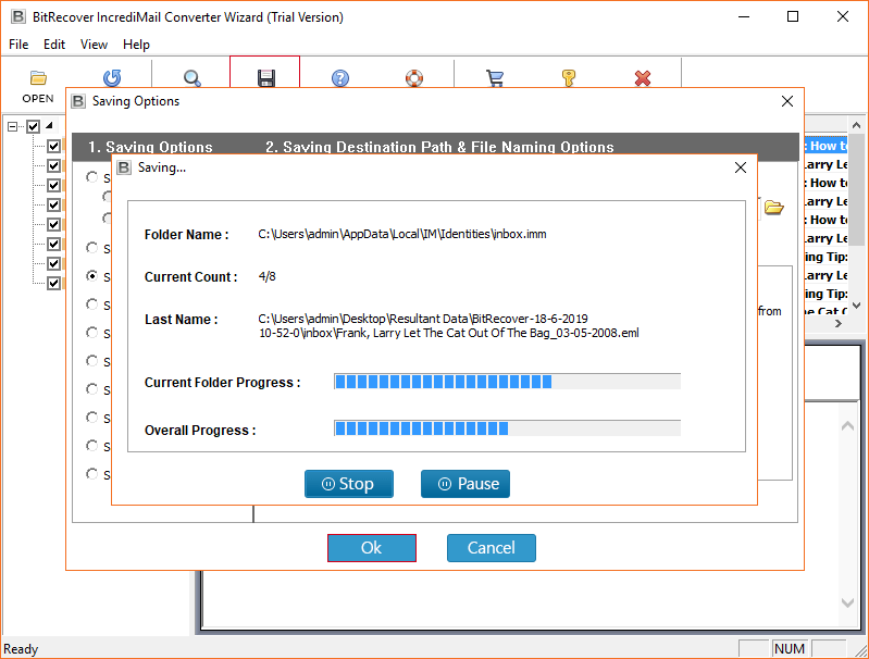 IncrediMail 2.5 to EML conversion