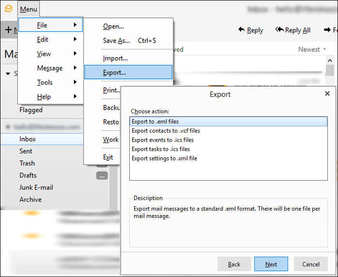 export email messages