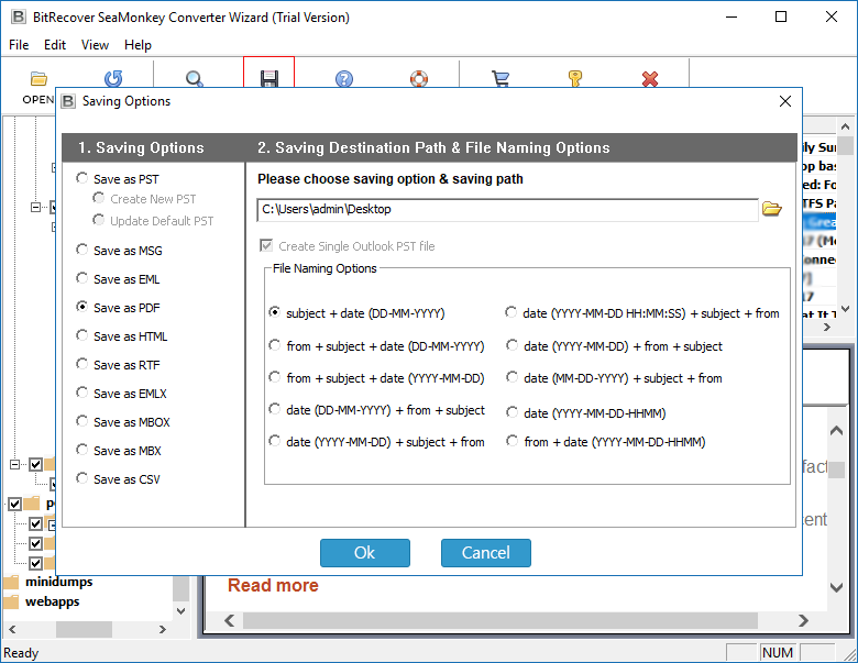 file naming option