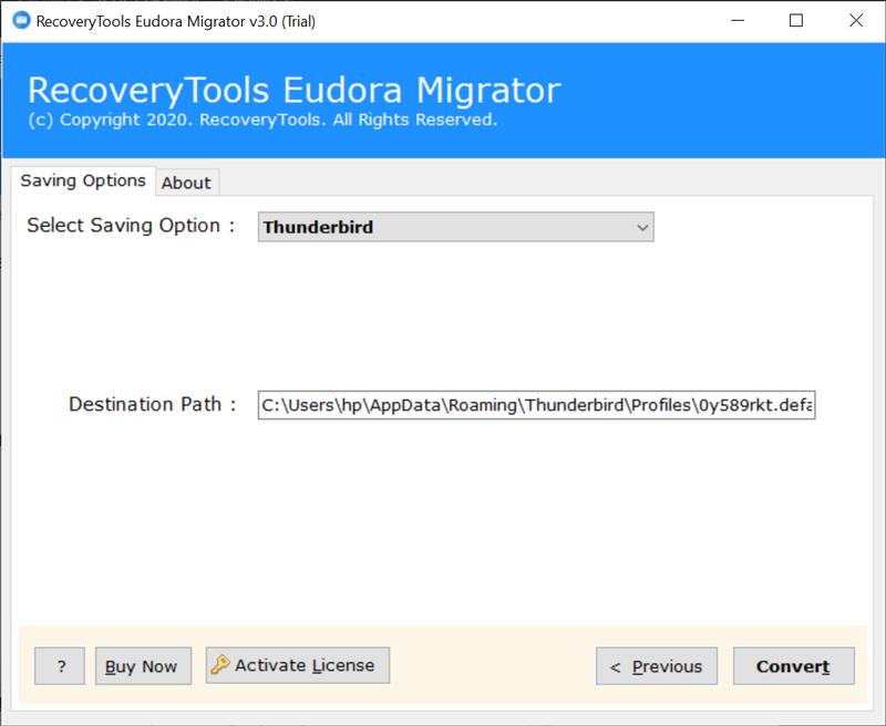 convert Eudora mailbox to Thunderbird