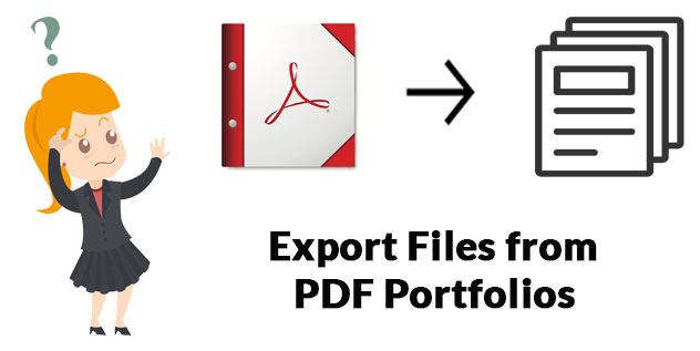 export files from pdf portfolios