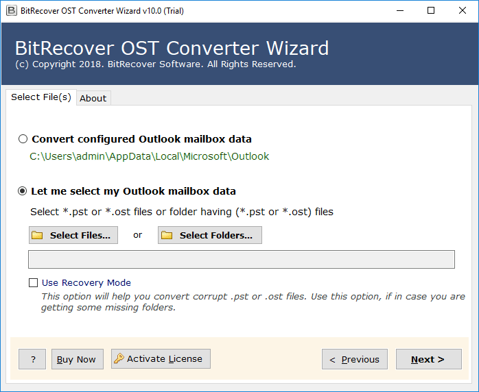 OST file conversion